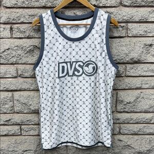 DVS Corazon Tank Logo Tee in White and Gray